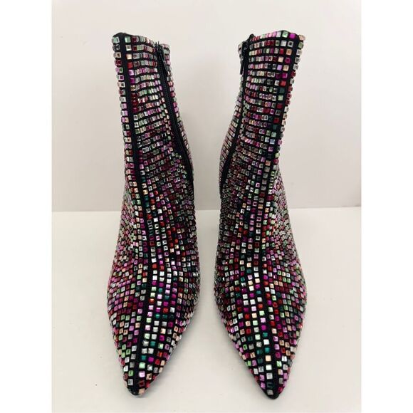 Wild Pair Boots Size 9 Womens Multicolor Pointed Toe Block Heel Fashion Booties - Picture 8 of 10